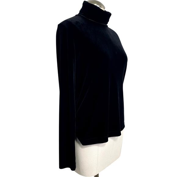 Vintage Sno Skins Chic Velvet 90's Grunge Gothic Minimalist Turtle Neck - Picture 4 of 16
